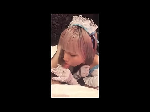 ❤️ 日本偶像[mayuka]，法国女仆装，第一部分，口交和用乳液打飞机 ❤️❌  性爱